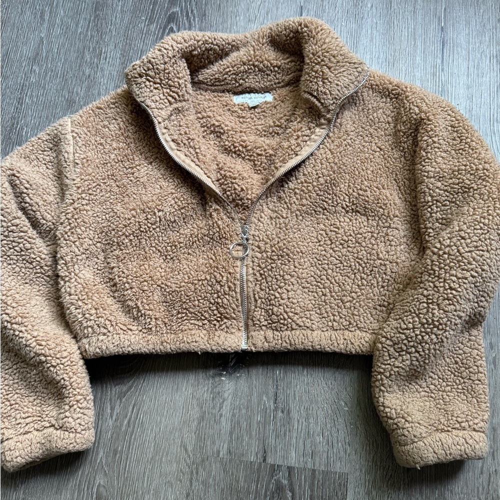 Cozy Tan Sherpa Jacket